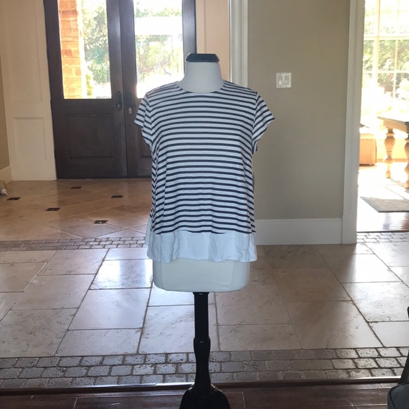 Altar’d State Navy blue and cream striped shirt - Picture 3 of 8